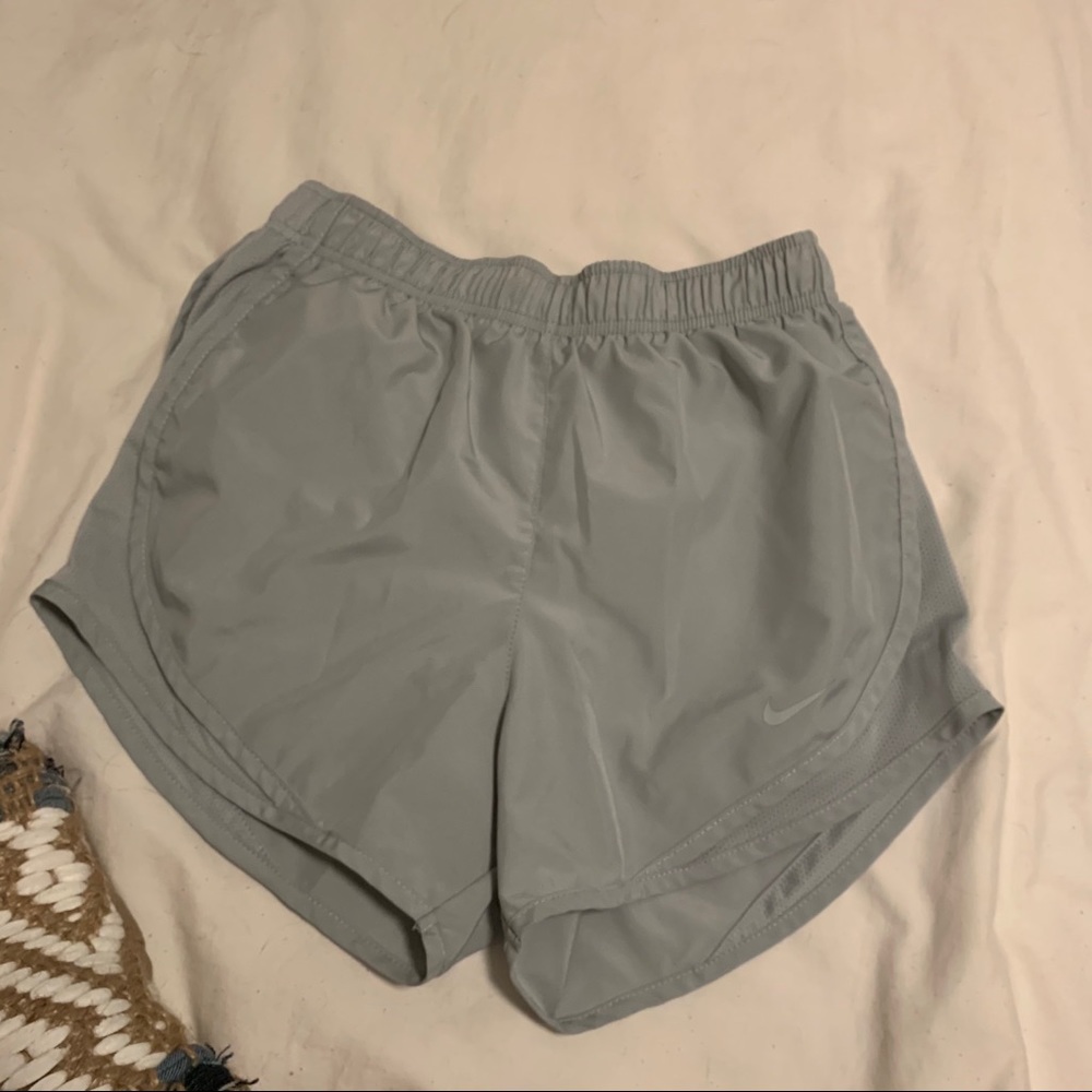 Grey Nike running shorts